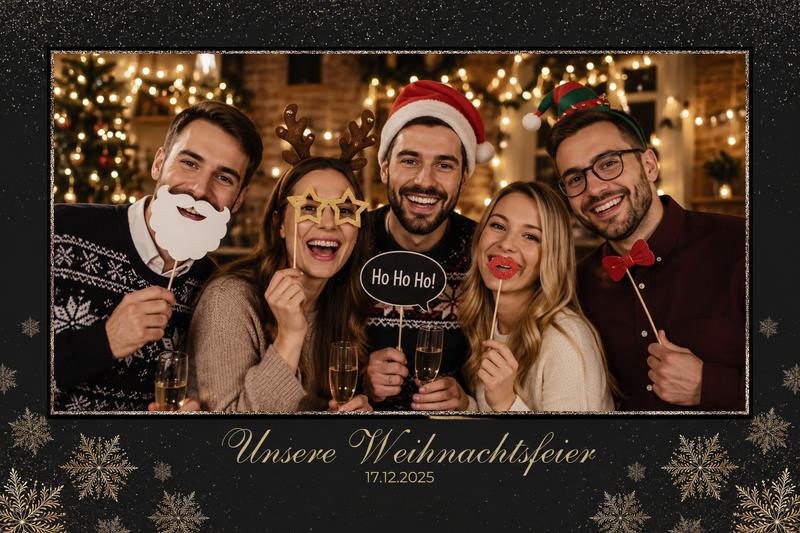 Beispiel einer Fotobox Vorlage für die Weihnachtsfeier